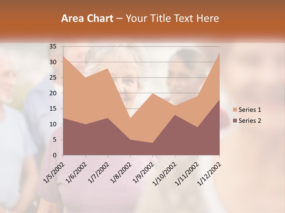 A Group Of Older People Are Smiling For The Camera PowerPoint Template