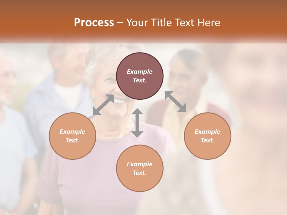 A Group Of Older People Are Smiling For The Camera PowerPoint Template