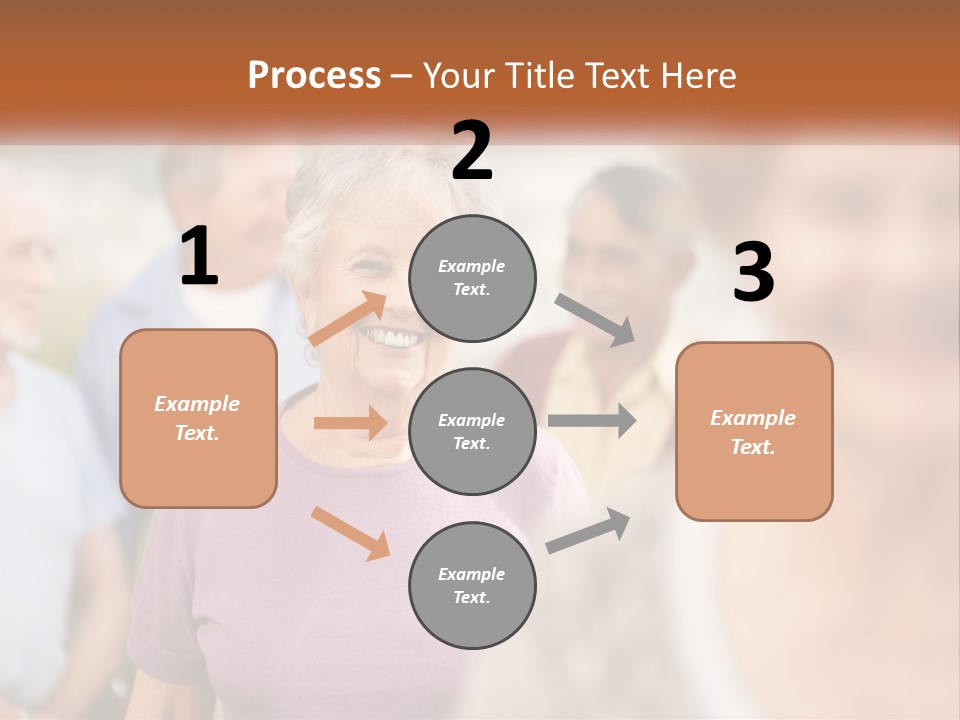 A Group Of Older People Are Smiling For The Camera PowerPoint Template
