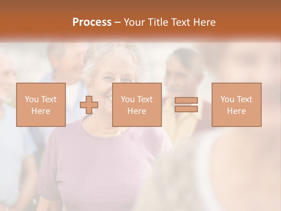 A Group Of Older People Are Smiling For The Camera PowerPoint Template