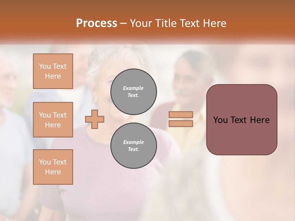 A Group Of Older People Are Smiling For The Camera PowerPoint Template