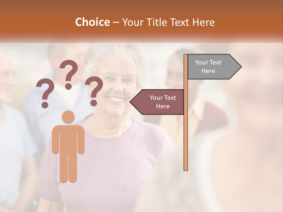 A Group Of Older People Are Smiling For The Camera PowerPoint Template