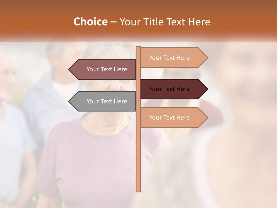 A Group Of Older People Are Smiling For The Camera PowerPoint Template