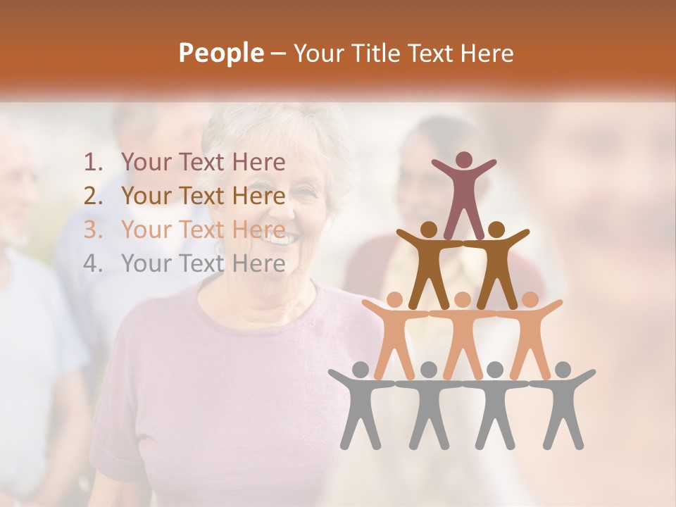 A Group Of Older People Are Smiling For The Camera PowerPoint Template
