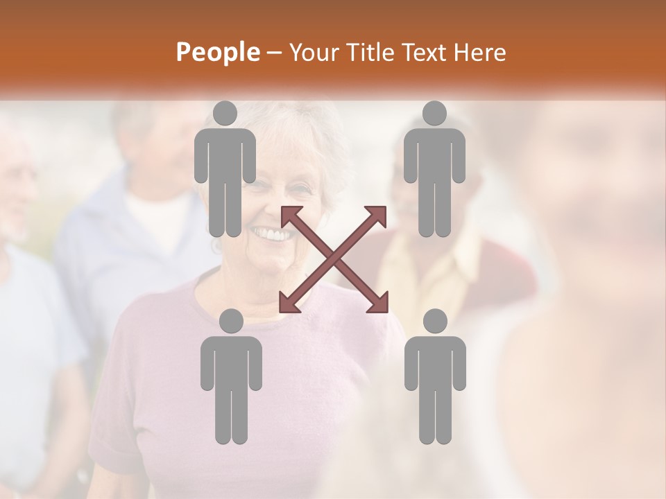 A Group Of Older People Are Smiling For The Camera PowerPoint Template