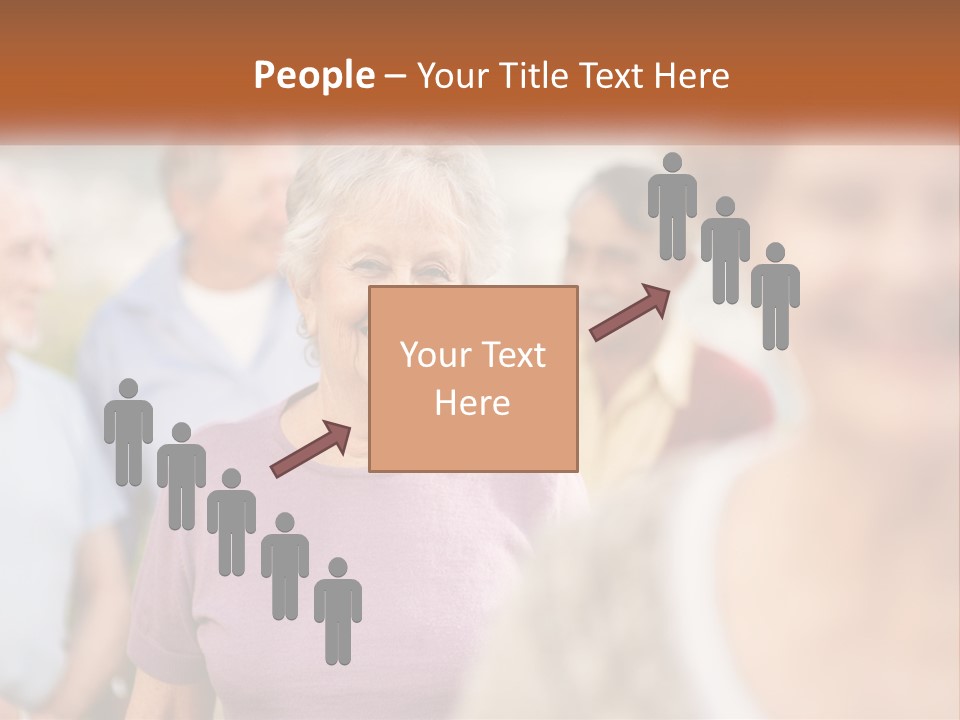 A Group Of Older People Are Smiling For The Camera PowerPoint Template