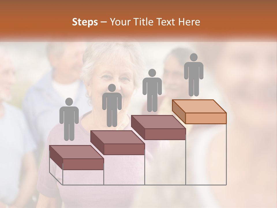 A Group Of Older People Are Smiling For The Camera PowerPoint Template