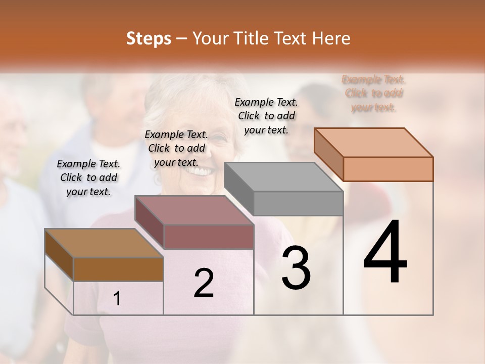 A Group Of Older People Are Smiling For The Camera PowerPoint Template