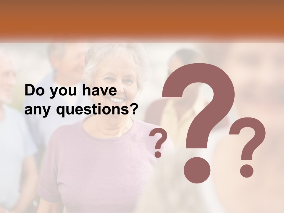 A Group Of Older People Are Smiling For The Camera PowerPoint Template