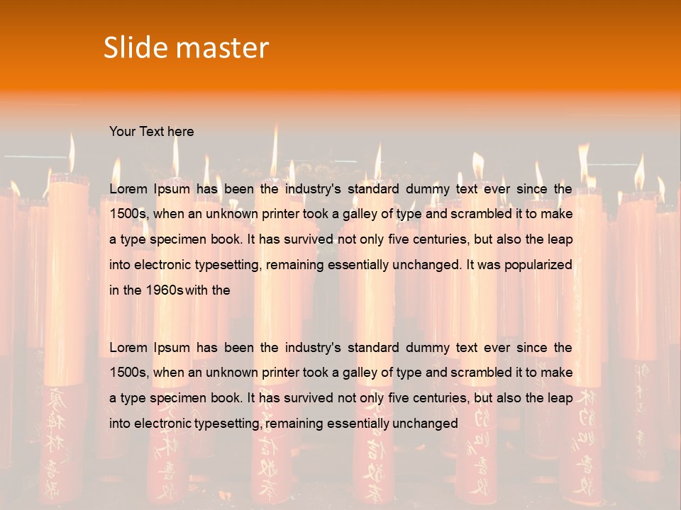 Red Wax Burn PowerPoint Template