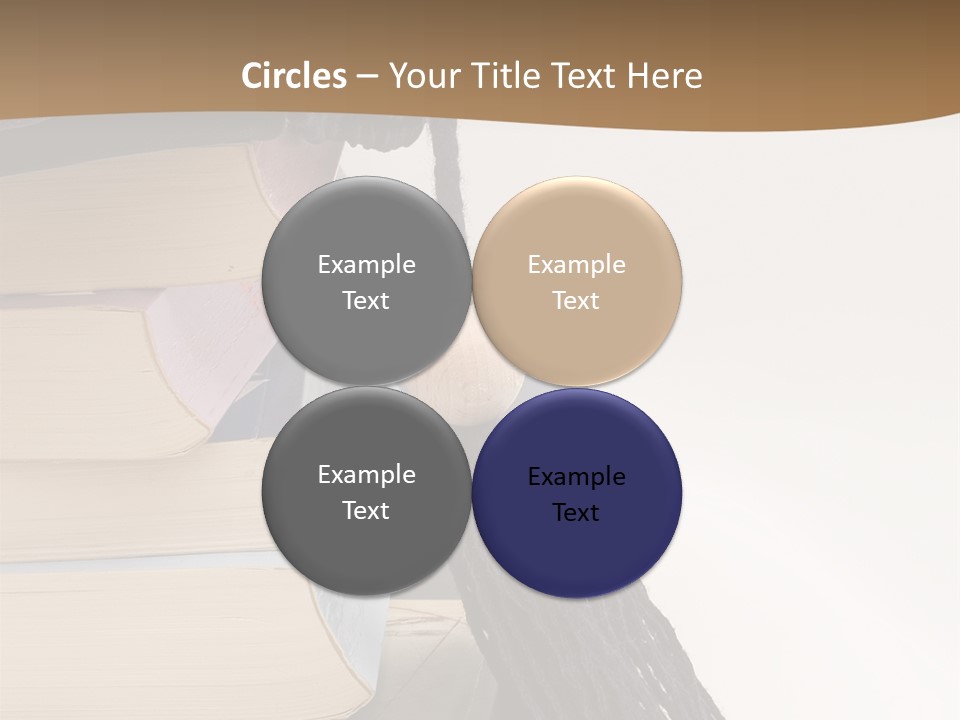 A Graduation Cap On Top Of A Stack Of Books PowerPoint Template