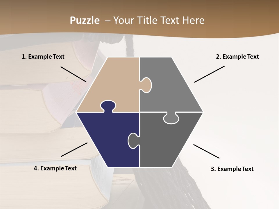 A Graduation Cap On Top Of A Stack Of Books PowerPoint Template