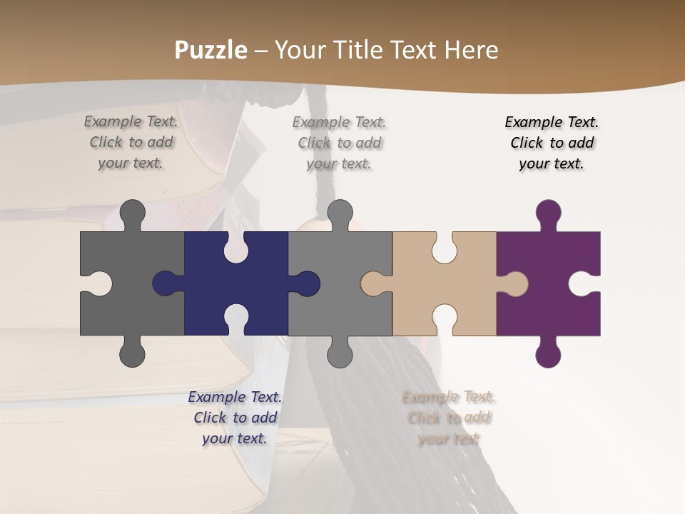 A Graduation Cap On Top Of A Stack Of Books PowerPoint Template