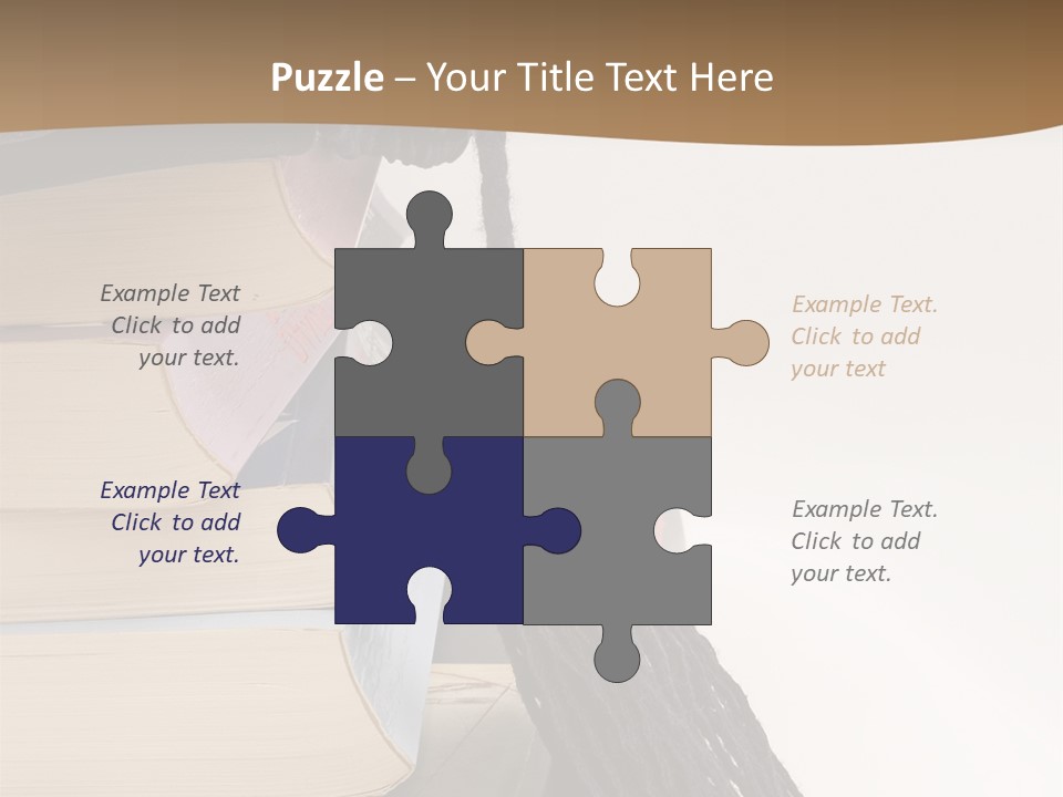 A Graduation Cap On Top Of A Stack Of Books PowerPoint Template