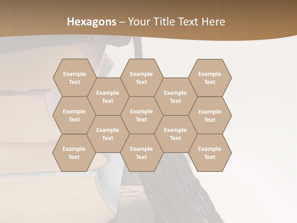 A Graduation Cap On Top Of A Stack Of Books PowerPoint Template