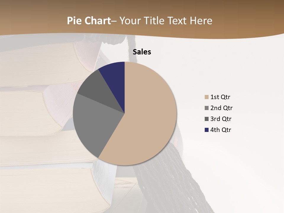 A Graduation Cap On Top Of A Stack Of Books PowerPoint Template