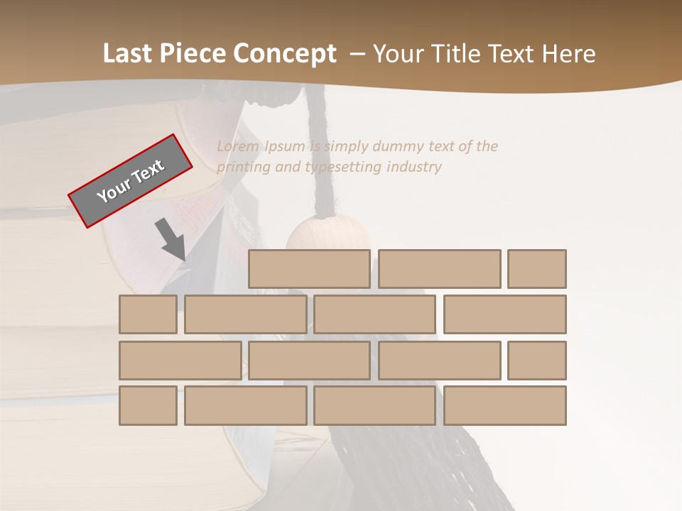 A Graduation Cap On Top Of A Stack Of Books PowerPoint Template