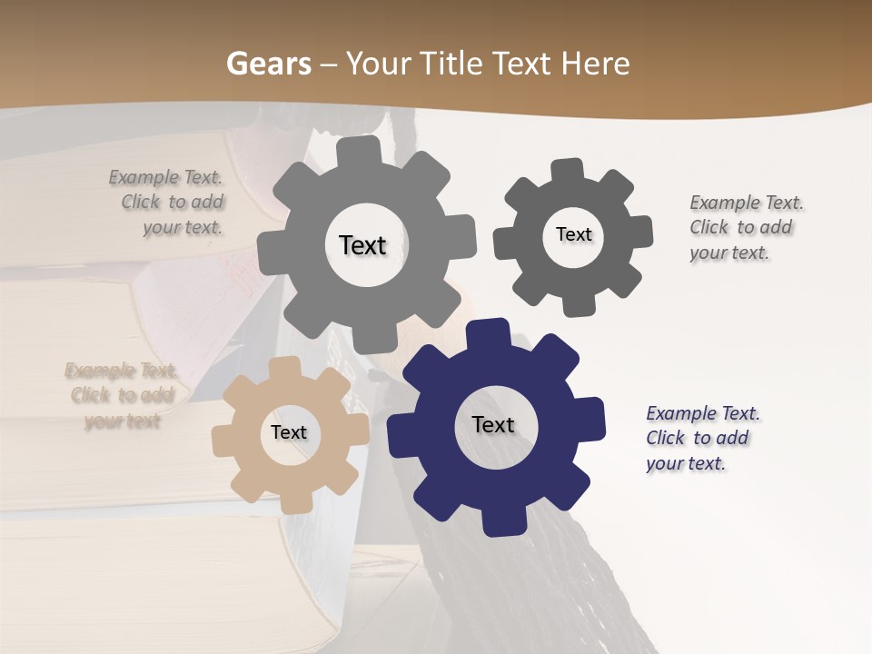 A Graduation Cap On Top Of A Stack Of Books PowerPoint Template