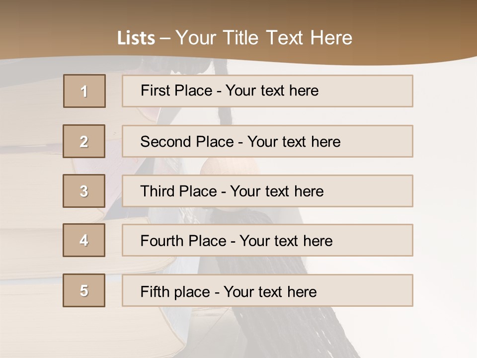 A Graduation Cap On Top Of A Stack Of Books PowerPoint Template