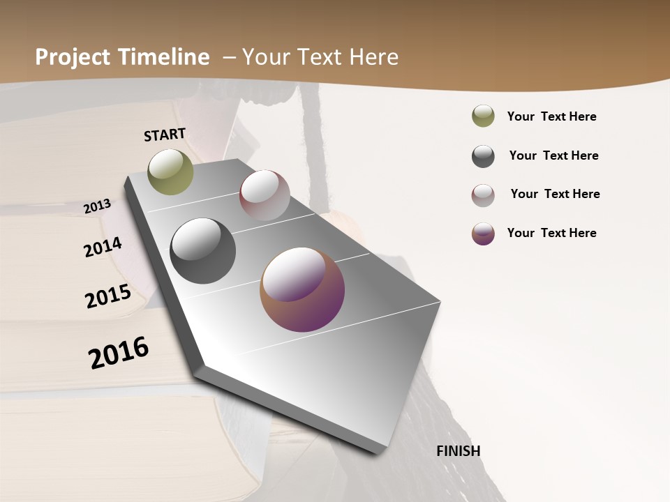 A Graduation Cap On Top Of A Stack Of Books PowerPoint Template