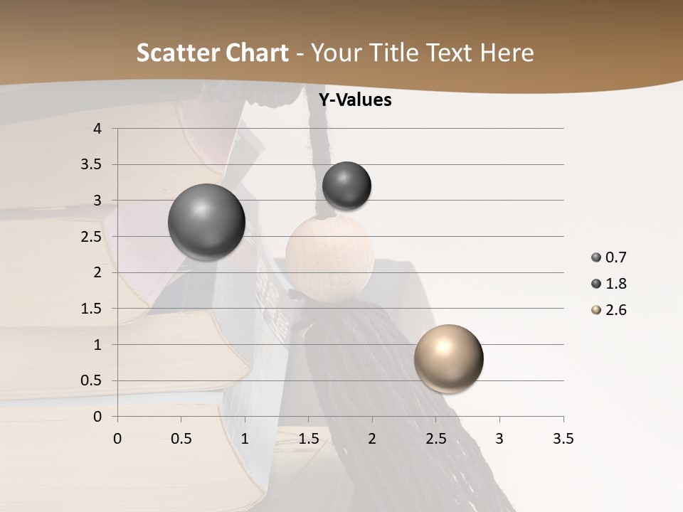 A Graduation Cap On Top Of A Stack Of Books PowerPoint Template