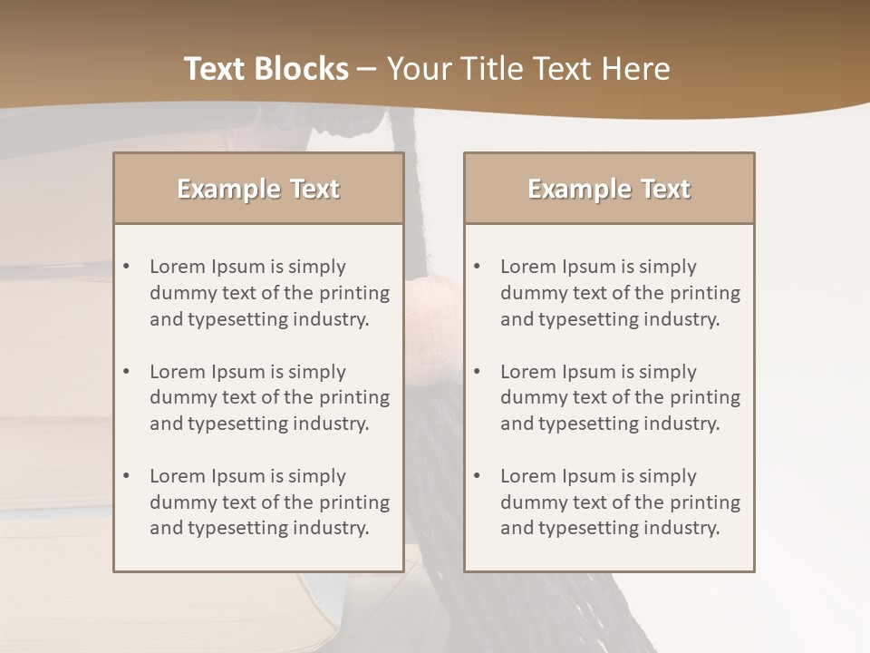 A Graduation Cap On Top Of A Stack Of Books PowerPoint Template