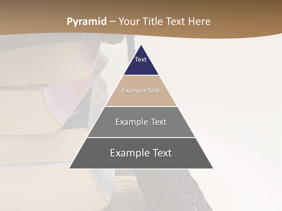 A Graduation Cap On Top Of A Stack Of Books PowerPoint Template