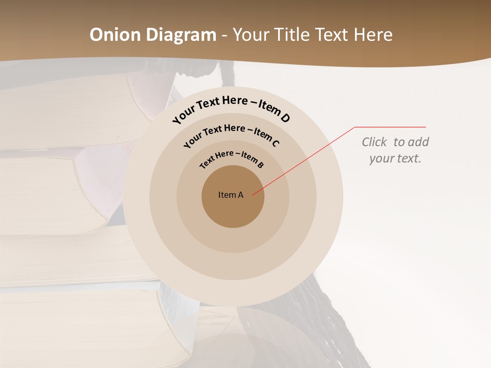 A Graduation Cap On Top Of A Stack Of Books PowerPoint Template