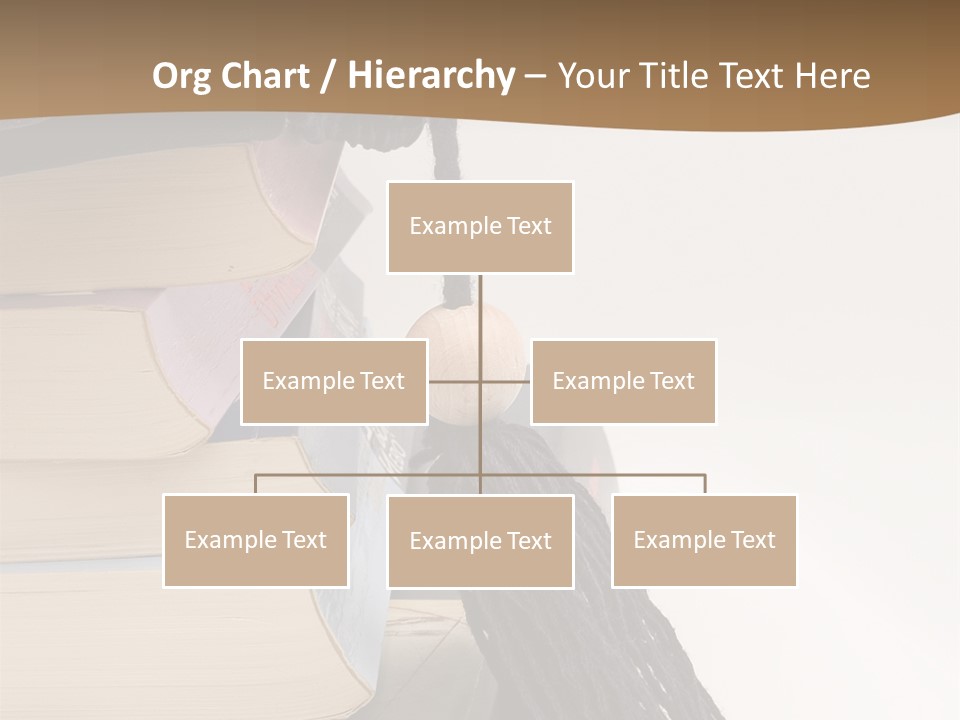 A Graduation Cap On Top Of A Stack Of Books PowerPoint Template