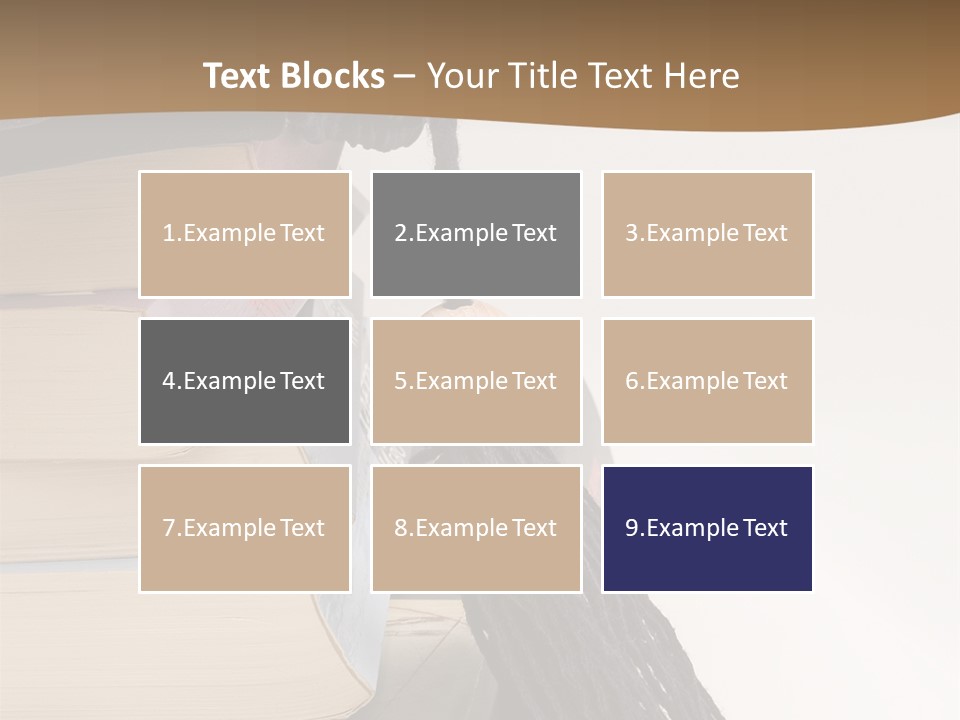 A Graduation Cap On Top Of A Stack Of Books PowerPoint Template