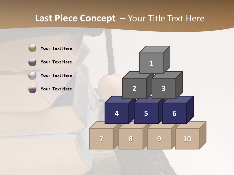 A Graduation Cap On Top Of A Stack Of Books PowerPoint Template