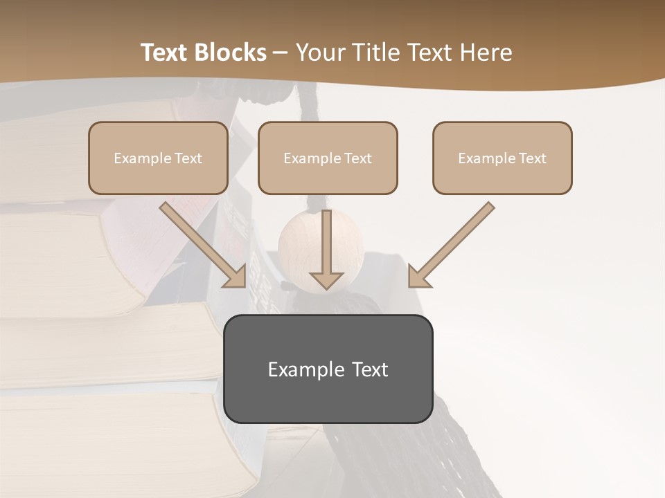 A Graduation Cap On Top Of A Stack Of Books PowerPoint Template