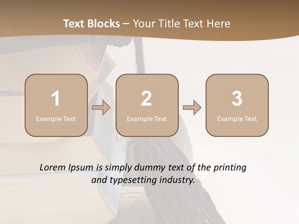 A Graduation Cap On Top Of A Stack Of Books PowerPoint Template