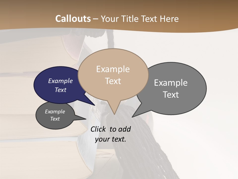 A Graduation Cap On Top Of A Stack Of Books PowerPoint Template