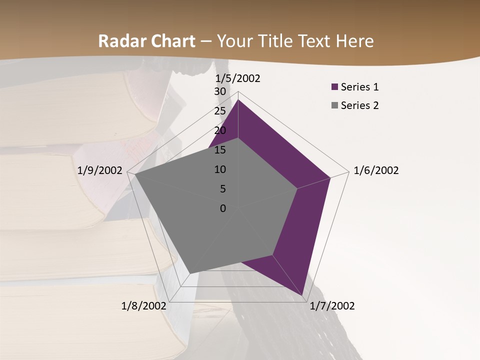 A Graduation Cap On Top Of A Stack Of Books PowerPoint Template