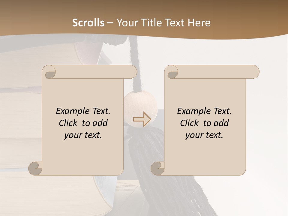 A Graduation Cap On Top Of A Stack Of Books PowerPoint Template