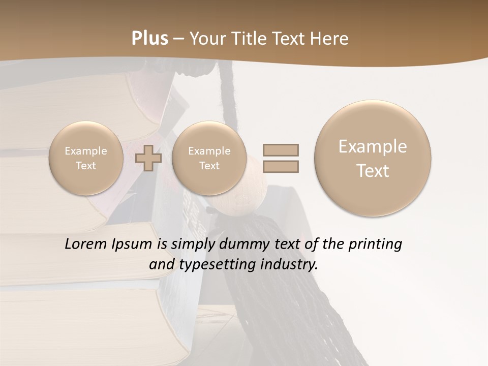 A Graduation Cap On Top Of A Stack Of Books PowerPoint Template