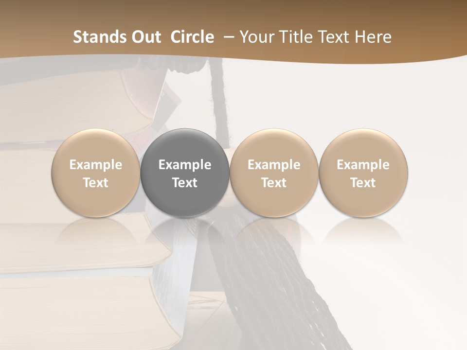 A Graduation Cap On Top Of A Stack Of Books PowerPoint Template