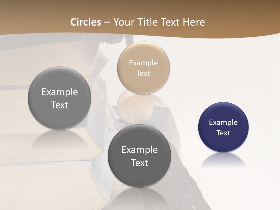 A Graduation Cap On Top Of A Stack Of Books PowerPoint Template