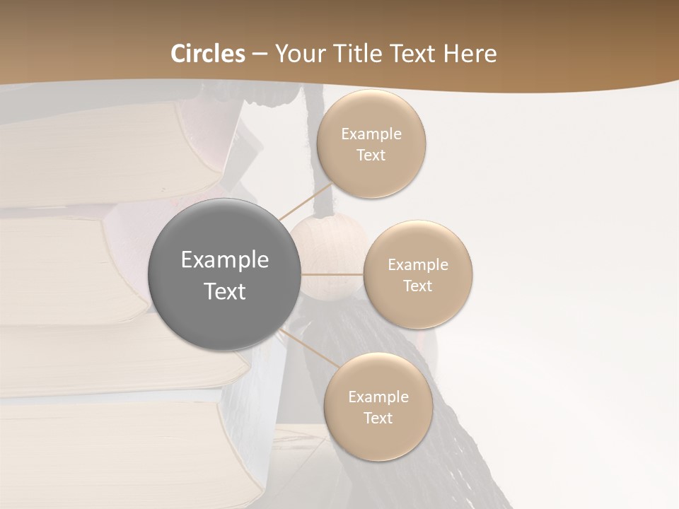 A Graduation Cap On Top Of A Stack Of Books PowerPoint Template