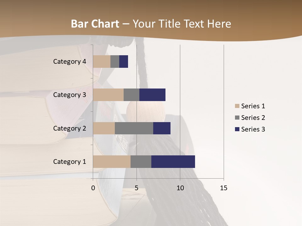A Graduation Cap On Top Of A Stack Of Books PowerPoint Template