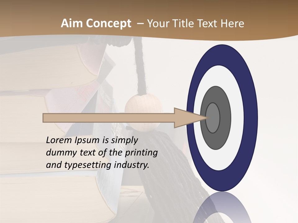 A Graduation Cap On Top Of A Stack Of Books PowerPoint Template