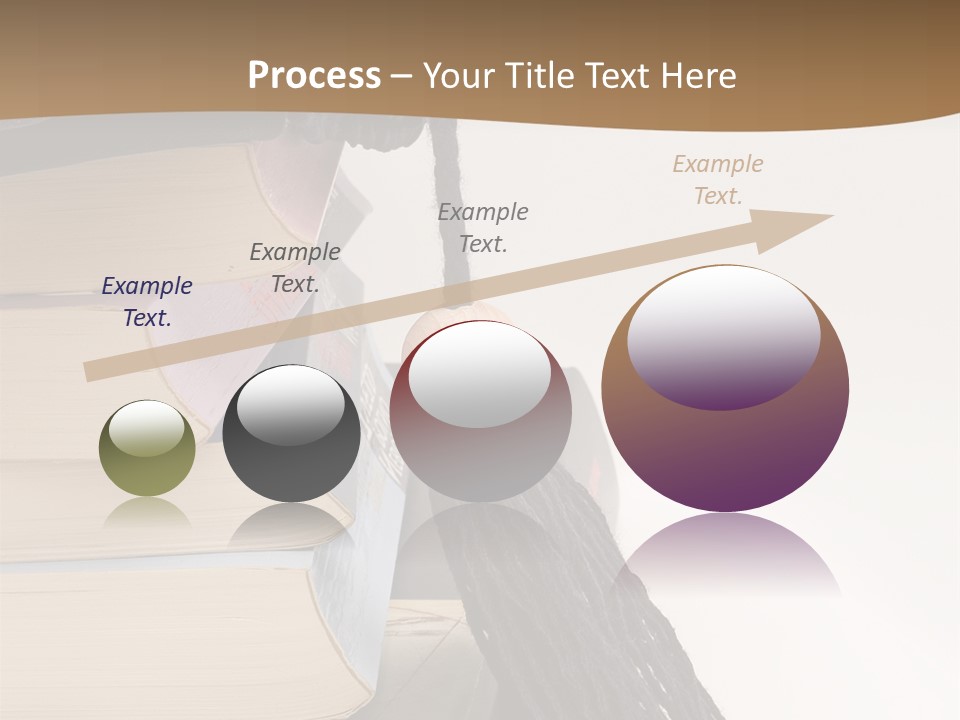 A Graduation Cap On Top Of A Stack Of Books PowerPoint Template