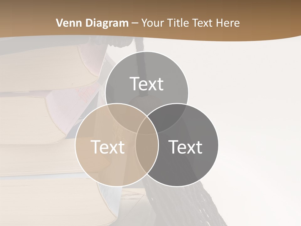 A Graduation Cap On Top Of A Stack Of Books PowerPoint Template