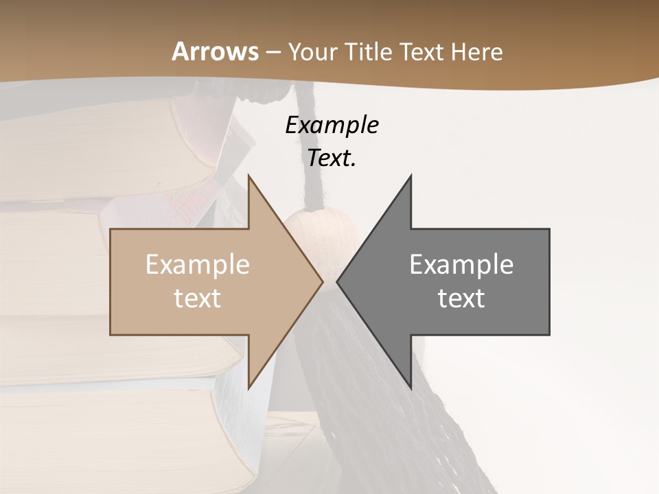 A Graduation Cap On Top Of A Stack Of Books PowerPoint Template