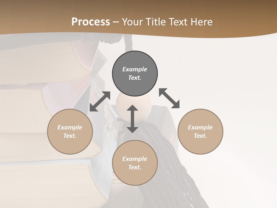 A Graduation Cap On Top Of A Stack Of Books PowerPoint Template