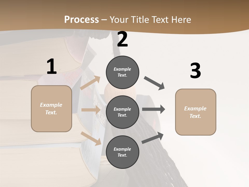 A Graduation Cap On Top Of A Stack Of Books PowerPoint Template