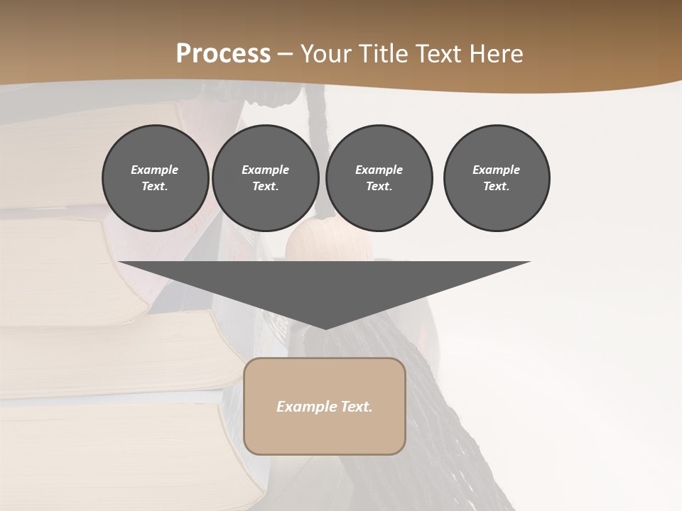 A Graduation Cap On Top Of A Stack Of Books PowerPoint Template