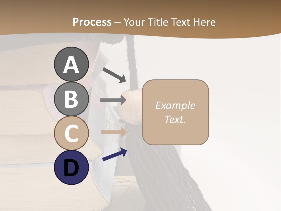 A Graduation Cap On Top Of A Stack Of Books PowerPoint Template