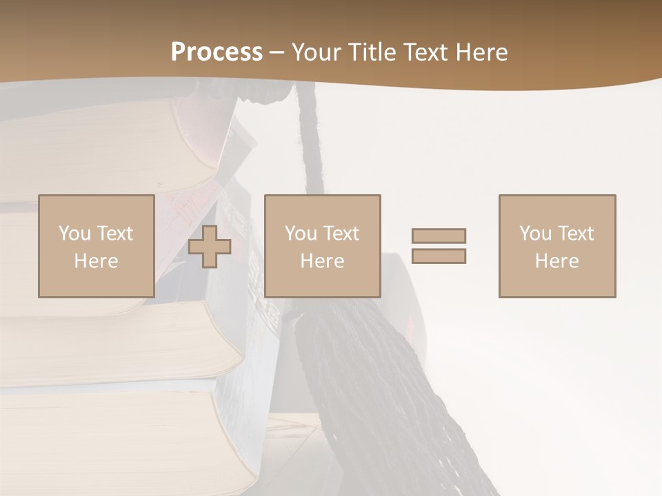 A Graduation Cap On Top Of A Stack Of Books PowerPoint Template